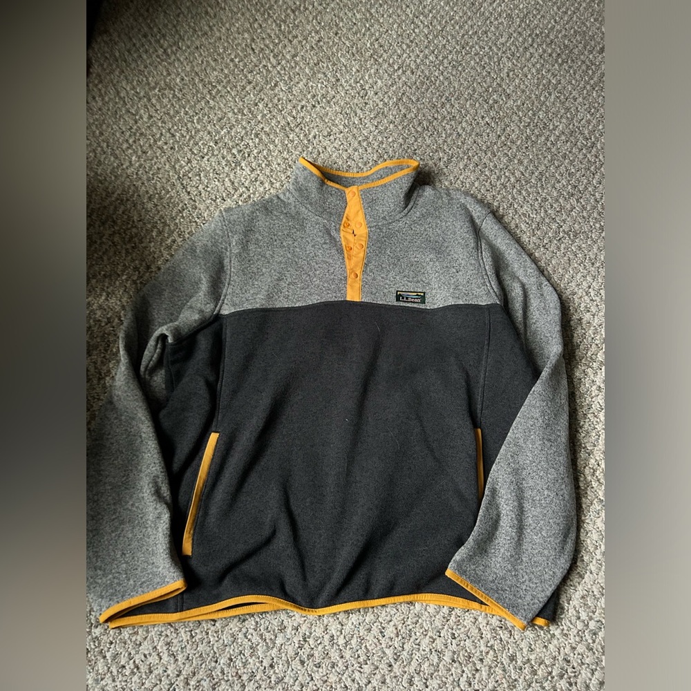 NWOT L.L. Bean Men's Sweater Fleece Snap Pullover